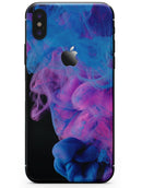 Glowing Pink and Blue CloudSwirl - iPhone X Skin-Kit