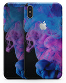 Glowing Pink and Blue CloudSwirl - iPhone X Skin-Kit