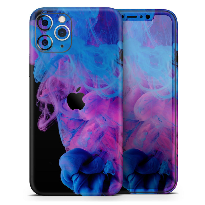 Glowing Pink and Blue CloudSwirl  - Protective Skin Wrap & Decal – Compatible with iPhone SE to iPhone 17 Pro Max (All Models)