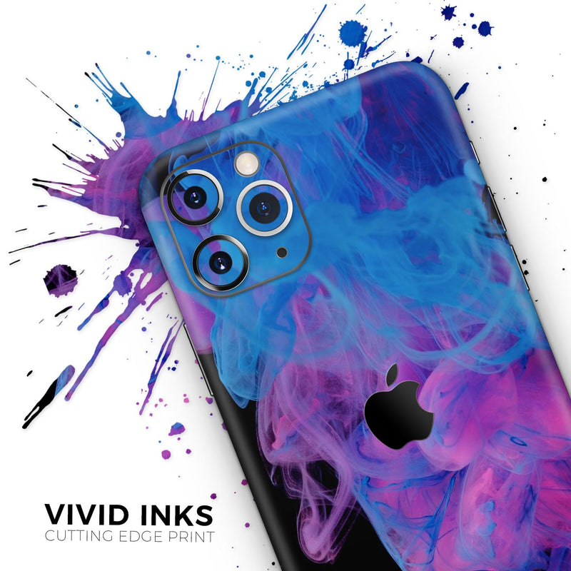 Glowing Pink and Blue CloudSwirl  - Protective Skin Wrap & Decal – Compatible with iPhone SE to iPhone 17 Pro Max (All Models)