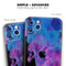 Glowing Pink and Blue CloudSwirl - Skin-Kit compatible with the Apple iPhone 13, 13 Pro Max, 13 Mini, 13 Pro, iPhone 12, iPhone 11 (All iPhones Available)