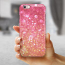 Glowing Pink and Gold Orbs of Light iPhone 6/6s or 6/6s Plus 2-Piece Hybrid INK-Fuzed Case