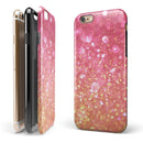 Glowing Pink and Gold Orbs of Light iPhone 6/6s or 6/6s Plus 2-Piece Hybrid INK-Fuzed Case
