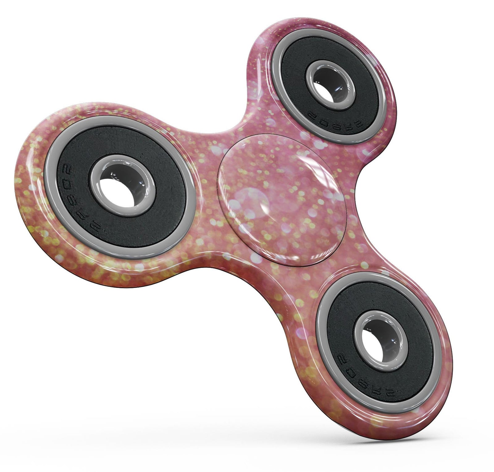 Glowing Pink and Gold Orbs of Light Full-Body Fidget Spinner Skin-Kit ...