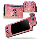 Glowing Pink and Gold Orbs of Light - Vinyl Skin Wrap for Nintendo Switch 2, OLED, Lite, Pro Controller, Wii & Classic Handhelds