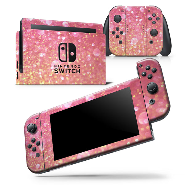Glowing Pink and Gold Orbs of Light - Skin Wrap Decal for Nintendo Switch Lite Console & Dock - 3DS XL - 2DS - Pro - DSi - Wii - Joy-Con Gaming Controller