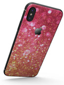 Glowing Pink and Gold Orbs of Light - iPhone X Skin-Kit