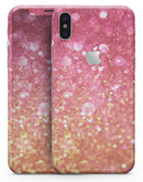 Glowing Pink and Gold Orbs of Light - iPhone X Skin-Kit