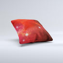 Glowing Red Space Ink-Fuzed Decorative Throw Pillow