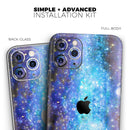 Glowing Space Texture  - Protective Skin Wrap & Decal – Compatible with iPhone SE to iPhone 17 Pro Max (All Models)