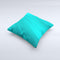 Glowing Teal Abstract Waves Ink-Fuzed Decorative Throw Pillow