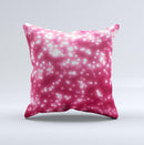 Glowing Unfocused Pink Circles Ink-Fuzed Decorative Throw Pillow