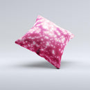 Glowing Unfocused Pink Circles Ink-Fuzed Decorative Throw Pillow