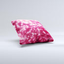 Glowing Unfocused Pink Circles Ink-Fuzed Decorative Throw Pillow