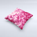 Glowing Unfocused Pink Circles Ink-Fuzed Decorative Throw Pillow