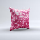 Glowing Unfocused Pink Circles Ink-Fuzed Decorative Throw Pillow