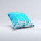Glowing White Snowfall Ink-Fuzed Decorative Throw Pillow