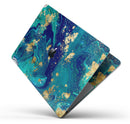 Gold Flaked Teal Oil - Skin Decal Wrap Kit Compatible with the Apple MacBook Pro, Pro with Touch Bar or Air (11", 12", 13", 15" & 16" - All Versions Available)
