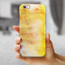 Gold 76 Absorbed Watercolor Texture iPhone 6/6s or 6/6s Plus 2-Piece Hybrid INK-Fuzed Case