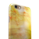 Gold 76 Absorbed Watercolor Texture iPhone 6/6s or 6/6s Plus 2-Piece Hybrid INK-Fuzed Case
