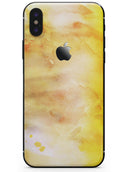 Gold 76 Absorbed Watercolor Texture - iPhone X Skin-Kit