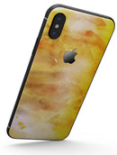 Gold 76 Absorbed Watercolor Texture - iPhone X Skin-Kit