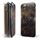 Gold Aura Space iPhone 6/6s or 6/6s Plus 2-Piece Hybrid INK-Fuzed Case