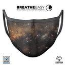 Gold Aura Space - Made in USA Mouth Cover Unisex Anti-Dust Cotton Blend Reusable & Washable Face Mask with Adjustable Sizing for Adult or Child