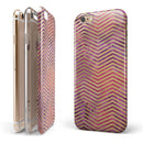 Gold Chevron Over Abstract Fumes iPhone 6/6s or 6/6s Plus 2-Piece Hybrid INK-Fuzed Case