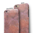Gold Chevron Over Abstract Fumes iPhone 6/6s or 6/6s Plus 2-Piece Hybrid INK-Fuzed Case