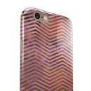Gold Chevron Over Abstract Fumes iPhone 6/6s or 6/6s Plus 2-Piece Hybrid INK-Fuzed Case