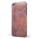 Gold Chevron Over Abstract Fumes iPhone 6/6s or 6/6s Plus 2-Piece Hybrid INK-Fuzed Case
