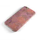 Gold Chevron Over Abstract Fumes iPhone 6/6s or 6/6s Plus 2-Piece Hybrid INK-Fuzed Case