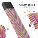 Gold Chevron Over Abstract Fumes - Premium Decal Protective Skin-Wrap Sticker compatible with the Juul Labs vaping device