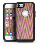 Gold Chevron Over Abstract Fumes - iPhone 7 or 7 Plus Commuter Case Skin Kit