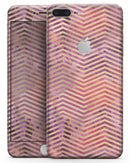 Gold Chevron Over Abstract Fumes - Skin-kit for the iPhone 8 or 8 Plus