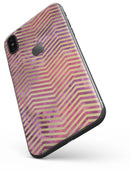 Gold Chevron Over Abstract Fumes - iPhone X Skin-Kit