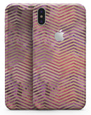Gold Chevron Over Abstract Fumes - iPhone X Skin-Kit