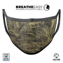 Gold Coated Brush - Made in USA Mouth Cover Unisex Anti-Dust Cotton Blend Reusable & Washable Face Mask with Adjustable Sizing for Adult or Child