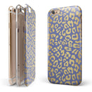 Gold Flaked Animal Blue iPhone 6/6s or 6/6s Plus 2-Piece Hybrid INK-Fuzed Case