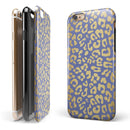 Gold Flaked Animal Blue iPhone 6/6s or 6/6s Plus 2-Piece Hybrid INK-Fuzed Case