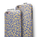 Gold Flaked Animal Blue iPhone 6/6s or 6/6s Plus 2-Piece Hybrid INK-Fuzed Case