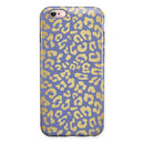 Gold Flaked Animal Blue iPhone 6/6s or 6/6s Plus 2-Piece Hybrid INK-Fuzed Case