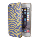 Gold Flaked Animal Blue Zebra iPhone 6/6s or 6/6s Plus 2-Piece Hybrid INK-Fuzed Case