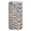 Gold Flaked Animal Blue Zebra iPhone 6/6s or 6/6s Plus 2-Piece Hybrid INK-Fuzed Case