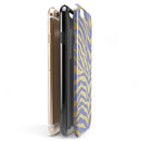 Gold Flaked Animal Blue Zebra iPhone 6/6s or 6/6s Plus 2-Piece Hybrid INK-Fuzed Case