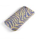 Gold Flaked Animal Blue Zebra iPhone 6/6s or 6/6s Plus 2-Piece Hybrid INK-Fuzed Case