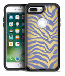 Gold Flaked Animal Blue Zebra - iPhone 7 Plus/8 Plus OtterBox Case & Skin Kits