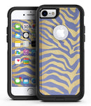 Gold Flaked Animal Blue Zebra 4 - iPhone 7 or 8 OtterBox Case & Skin Kits
