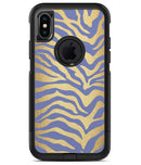 Gold Flaked Animal Blue Zebra 4 - iPhone X OtterBox Case & Skin Kits